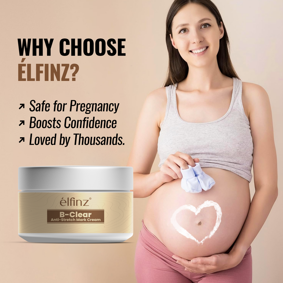 B-Clear Stretch Mark Cream | Gentle Daily Formula