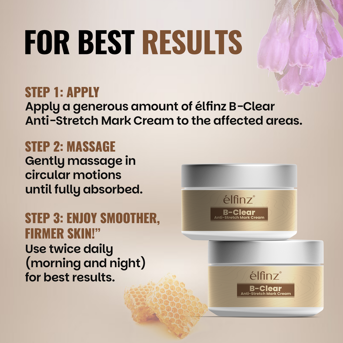 B-Clear Stretch Mark Cream | Gentle Daily Formula